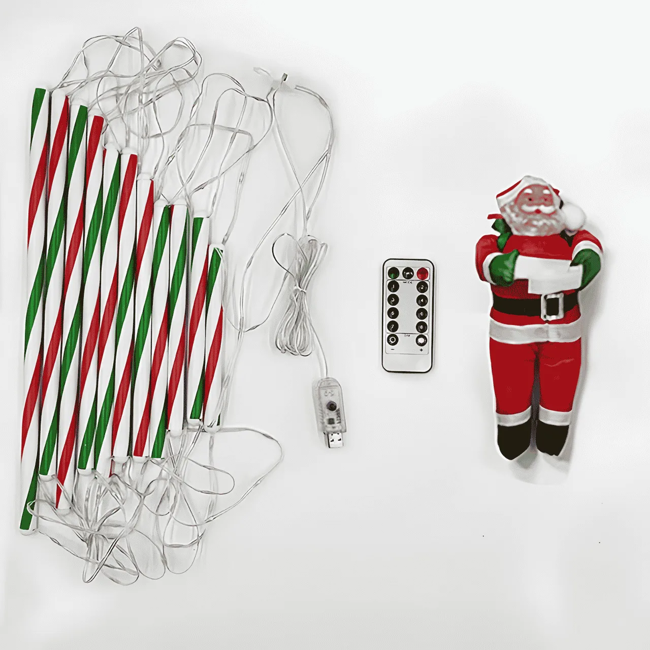 LED Christmas ladder with Santa Claus, Ladder - Image 7