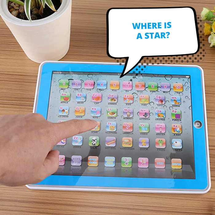 In the form of a smart tablet, it motivates children to use it