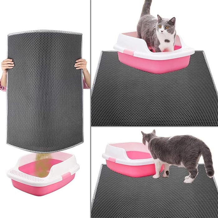The non-slip cat litter tray is waterproof.