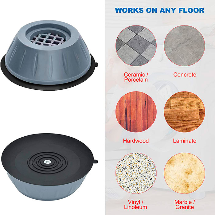 You can also use non-slip mats for other appliances and furniture - fridge, dryer, cupboard, table, etc., as they are a great choice for uneven floors and surfaces!