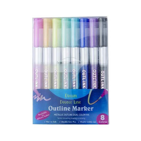 MagicMarkers, 8-piece set of markers that create a magic outline