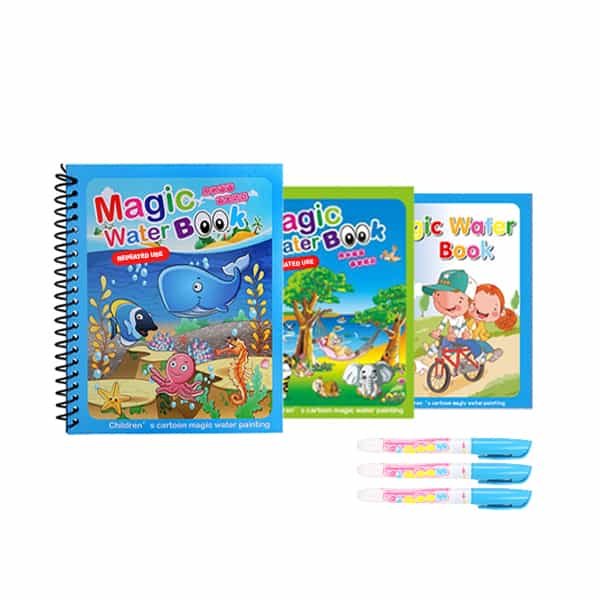 MagicWaterBook, a set of 3 magic watercolour pencils for creating without dirt