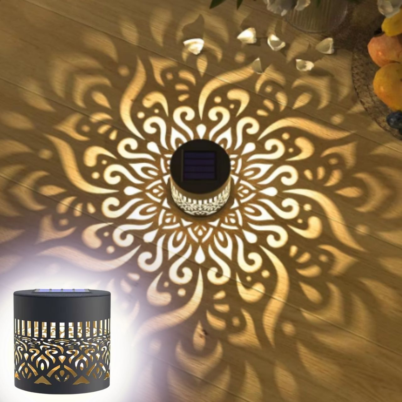 MandalaLamp, solar wall lamp