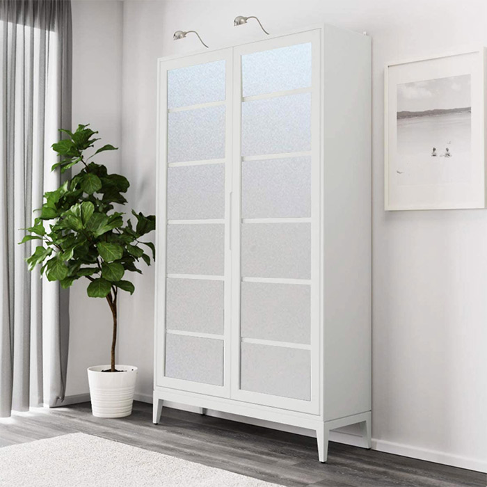 Easy to install on windows, shower enclosures, furniture with glass doors, etc.