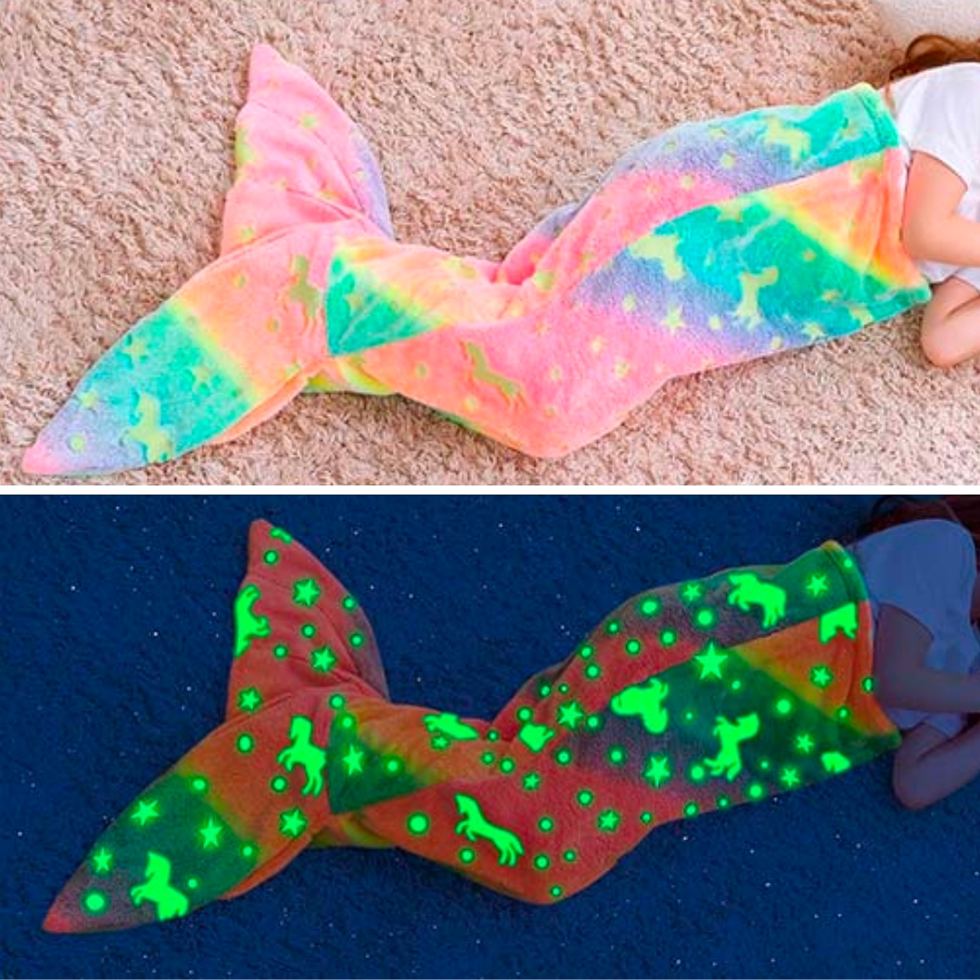 A baby blanket glows in the dark!