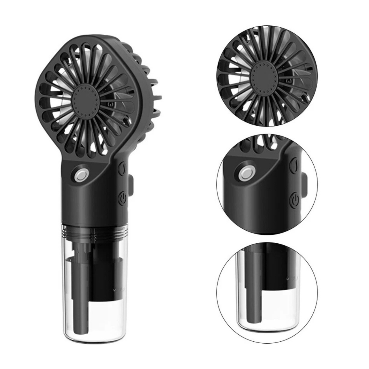 Misty, portable mini fan with built-in humidifier