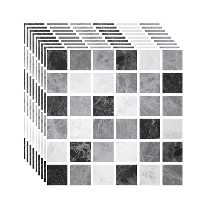 MoroccanStone, self-adhesive 3D wall stickers with mosaic look (20 pcs)