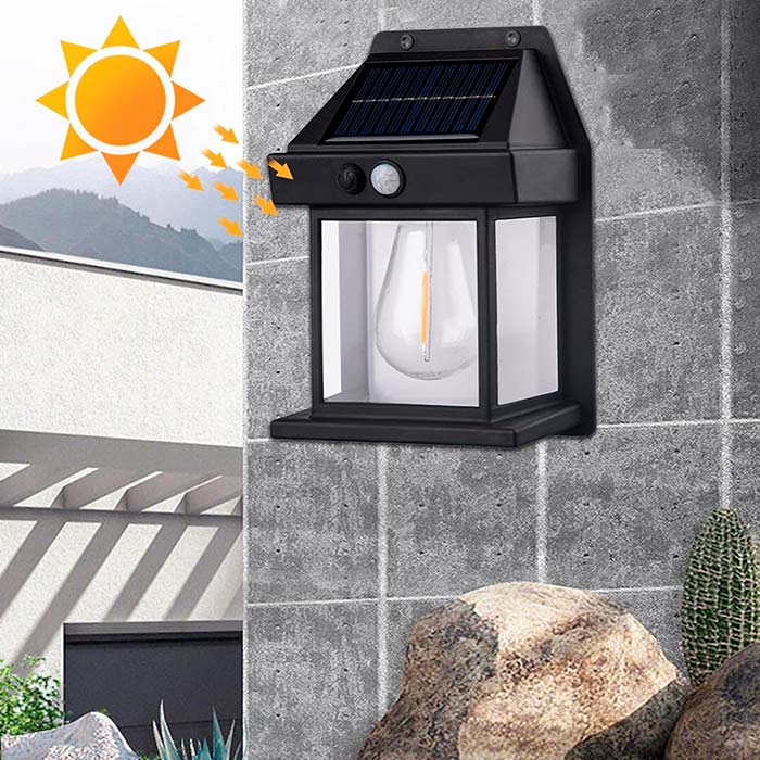 Charging with efficient solar cells for hassle-free lighting.