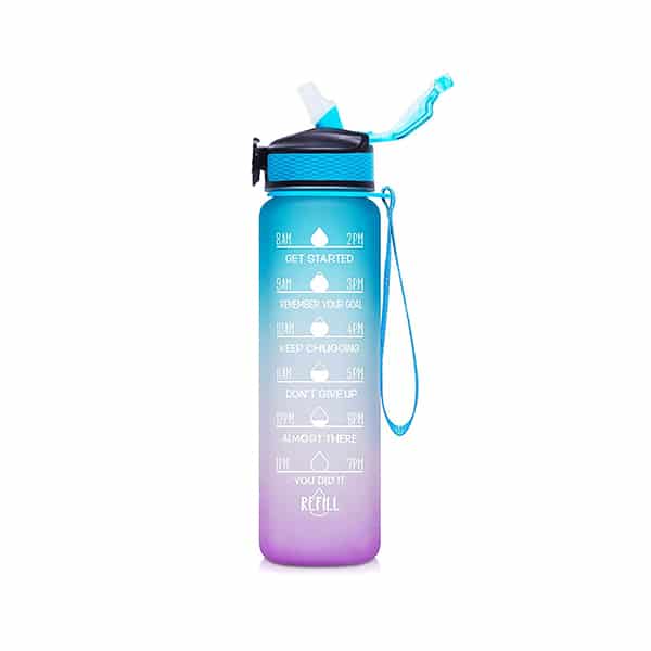 MotivationalBottle, water bottle with motivational verses and time stamps (1000 ml)