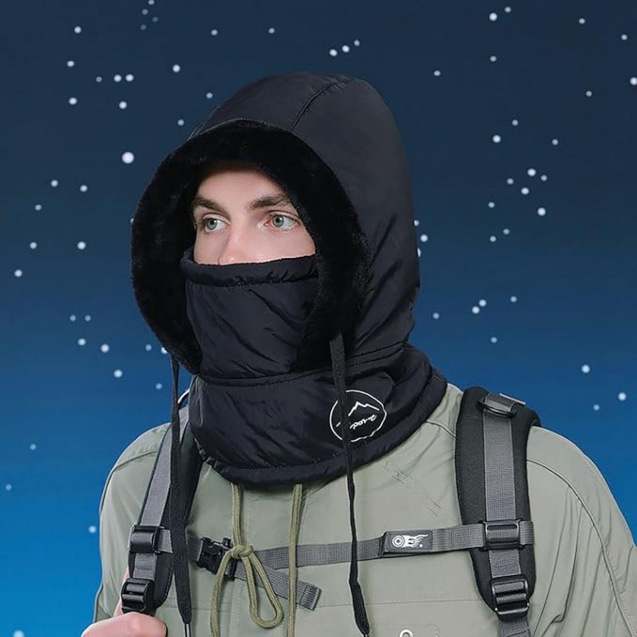 MuffHat, winter cap with scarf and mask - Image 8
