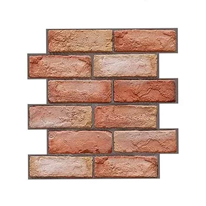NewYorkWall, three-dimensional wall stickers with orange brick effect(10 pcs.)