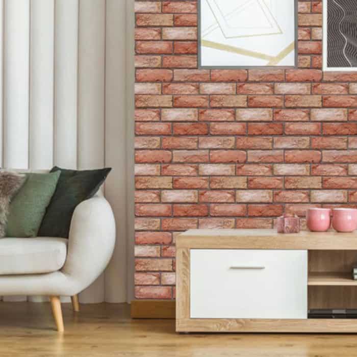 NewYorkWall, three-dimensional wall stickers with orange brick effect(10 pcs.) - Image 5