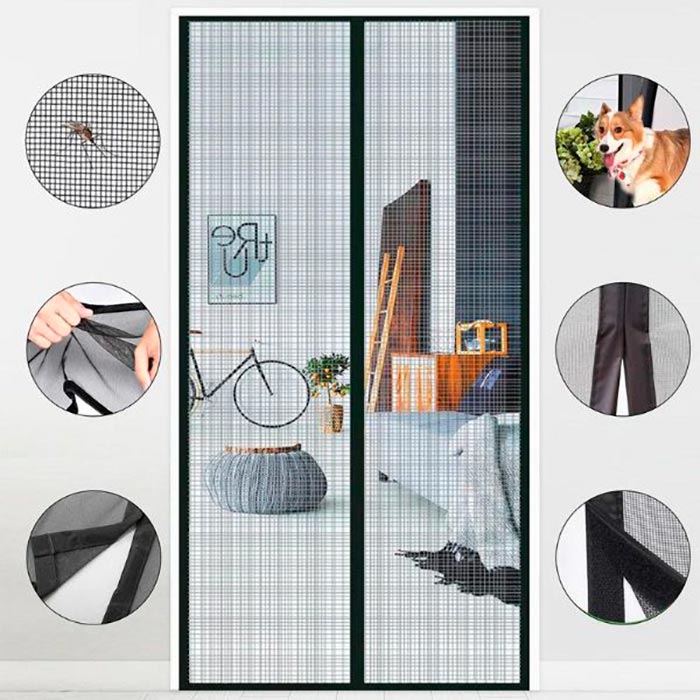 The mosquito, fly and other insect net has a magnetic closure that closes automatically when you get in or out!