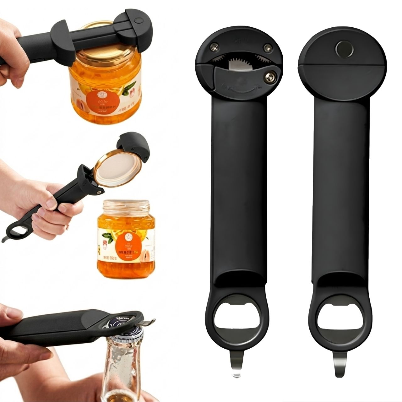 Opener, jar and bottle opener