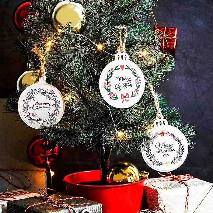 Ornaments, wooden Christmas ornaments that you create yourself (30 pieces) - Image 4