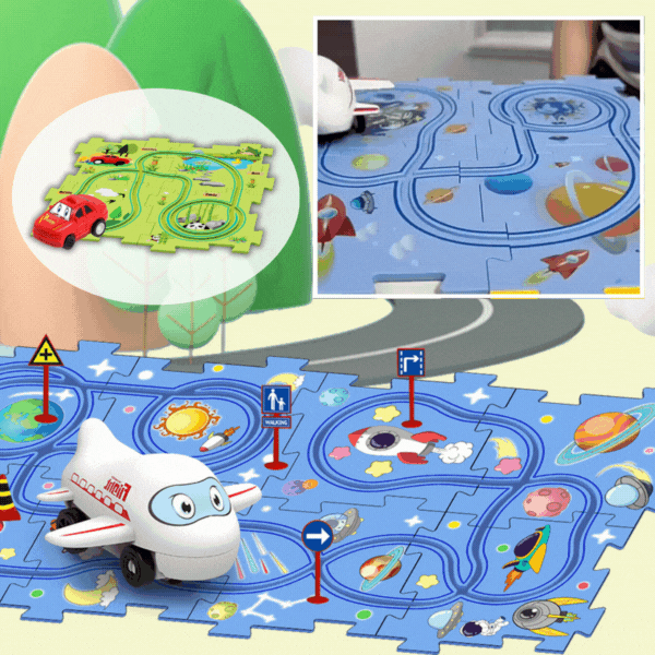 Creative puzzle track for kids