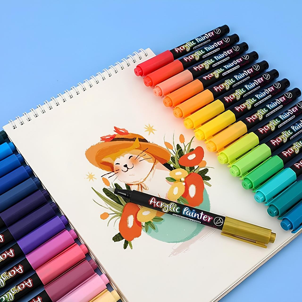 PaintAcrylic, acrylic markers (12 pieces) - Image 6