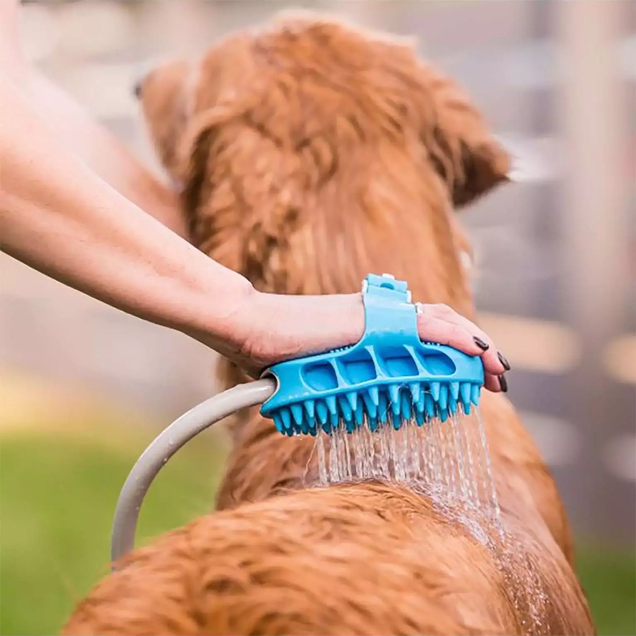 Includes 2 connectors to connect to a shower or garden hose.
