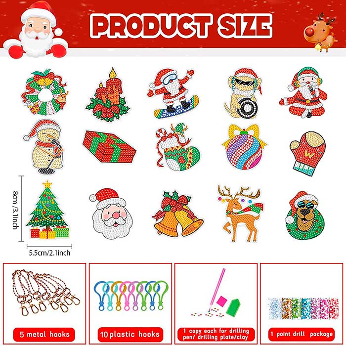 Children will love making their own sparkly festive pendants.
