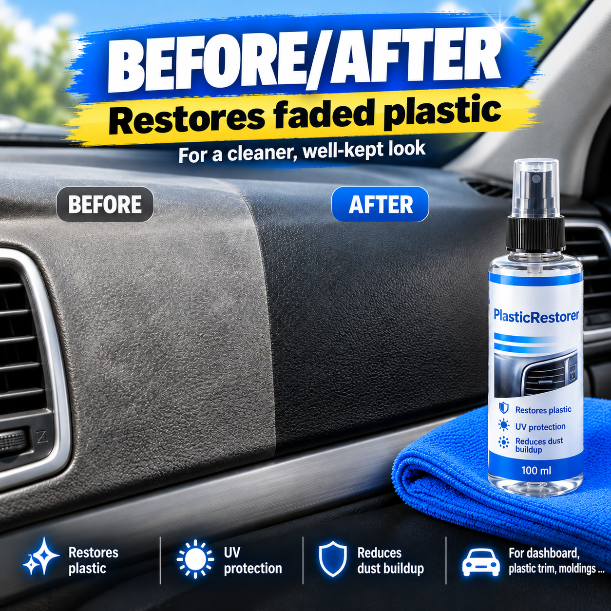 Dashboard Restorer Set, PlasticRestorer - Image 8