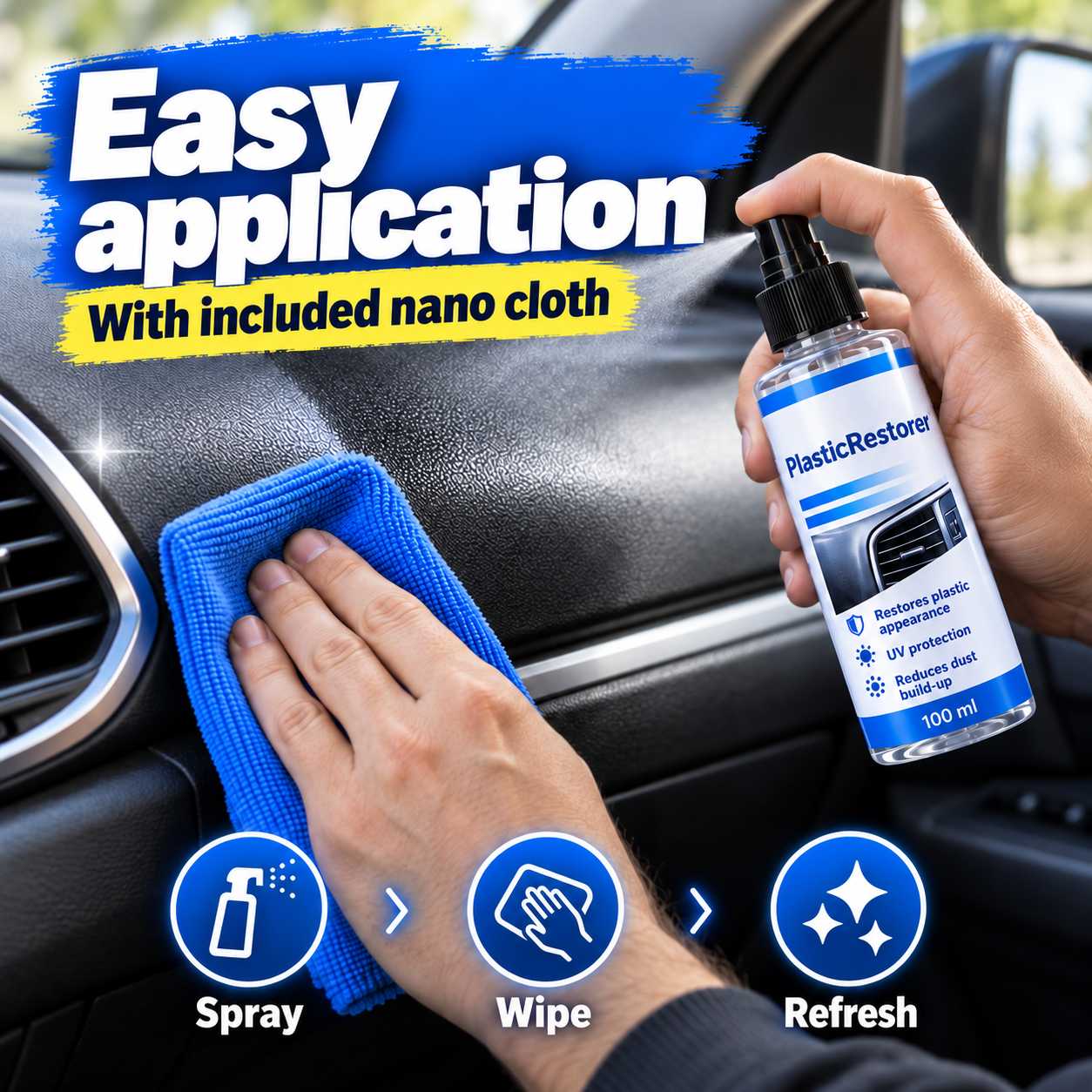 Dashboard Restorer Set, PlasticRestorer - Image 10