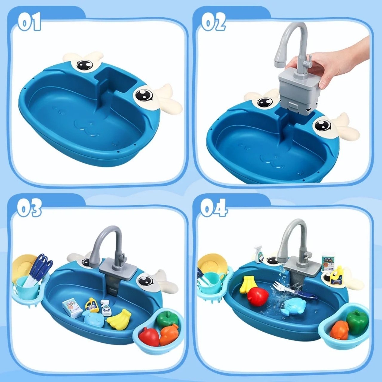 Through play, children learn everyday tasks, develop manual dexterity and imagination - all with joy and without mess.