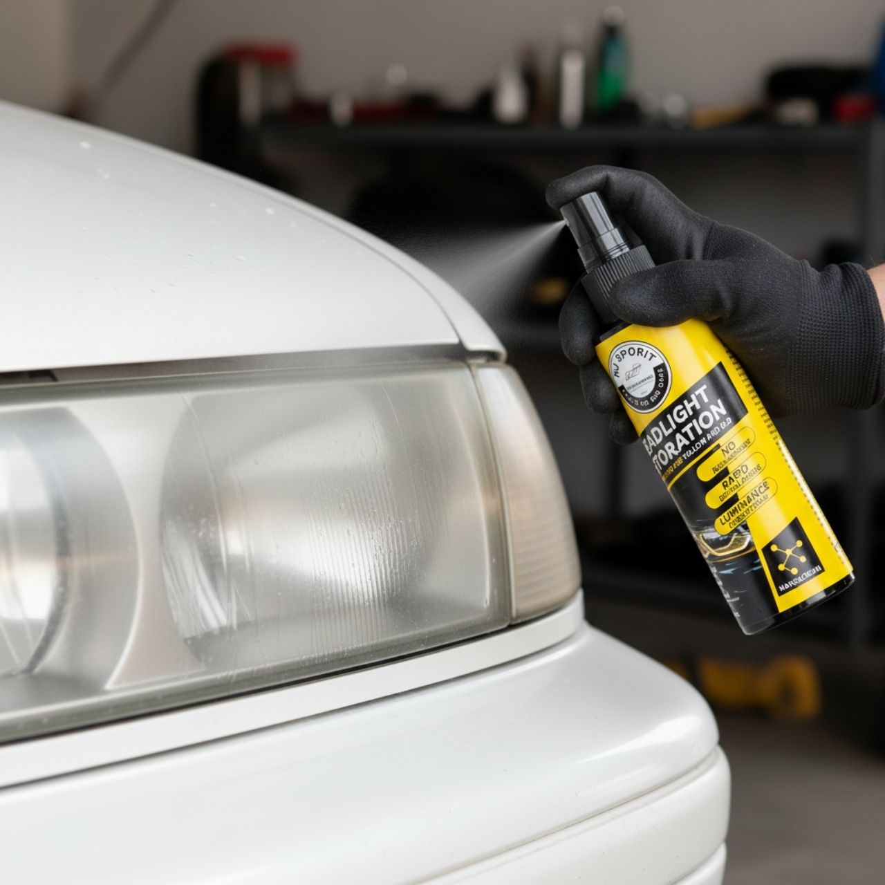 PolishSpray, car headlight spray