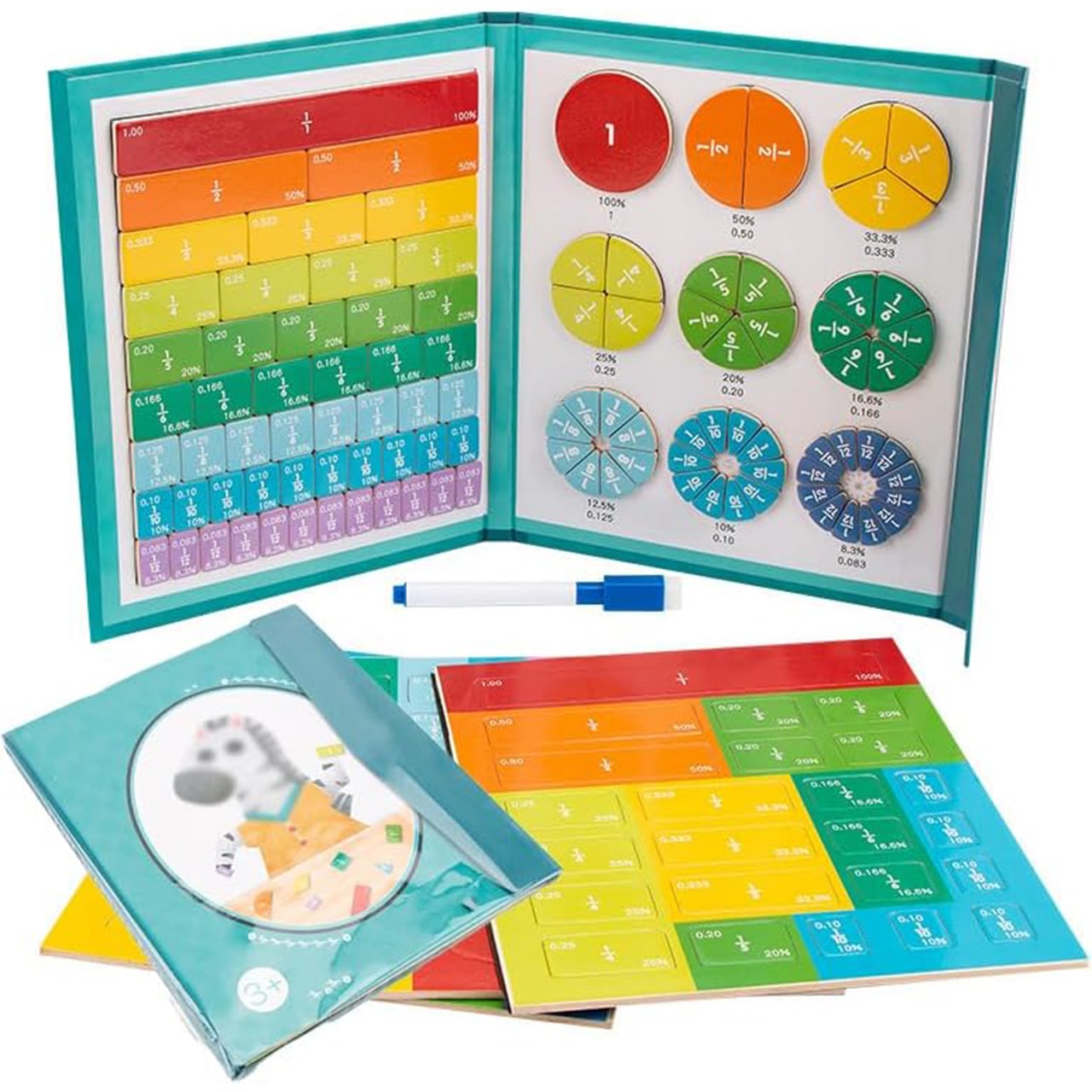 PracticeMath, a learning set for learning fractions with magnets