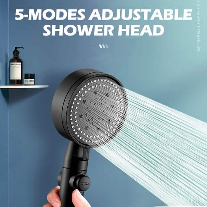PressureShower, shower arm with 5 shower modes (shower head, hose and handle) - Image 3