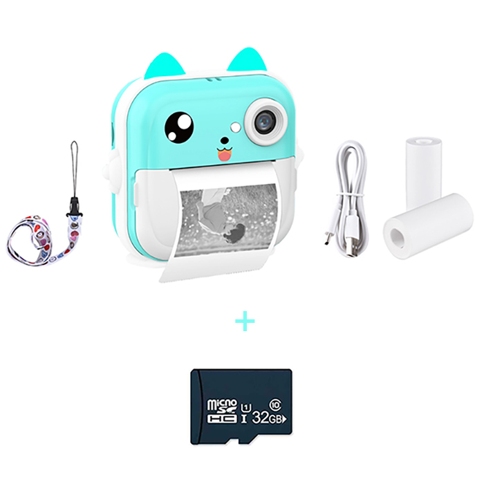 PrintBundle – instant-print camera + 2 paper rolls and Micro SD card