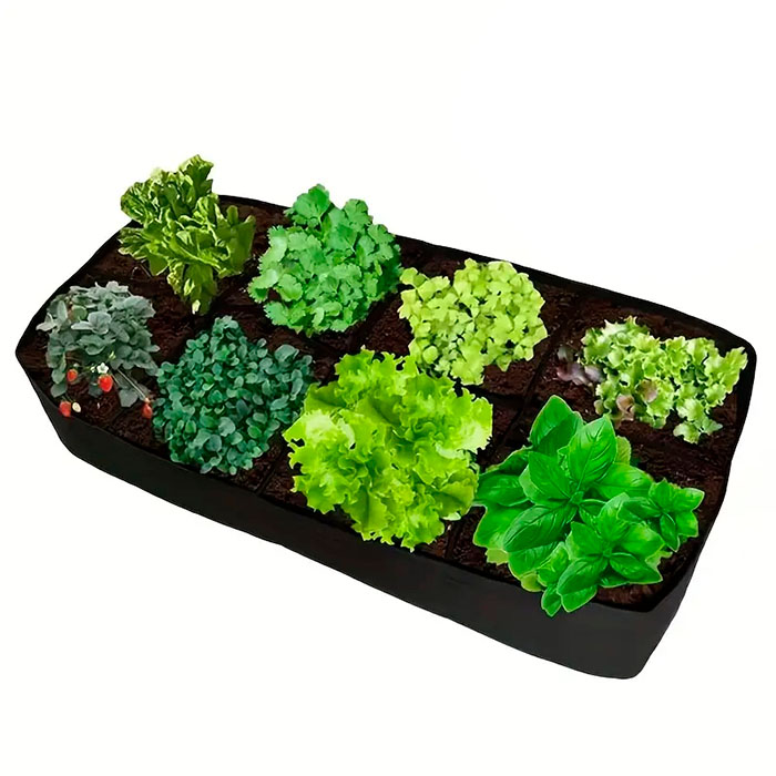 RaisedGarden, portable garden bed with 8 separate compartments