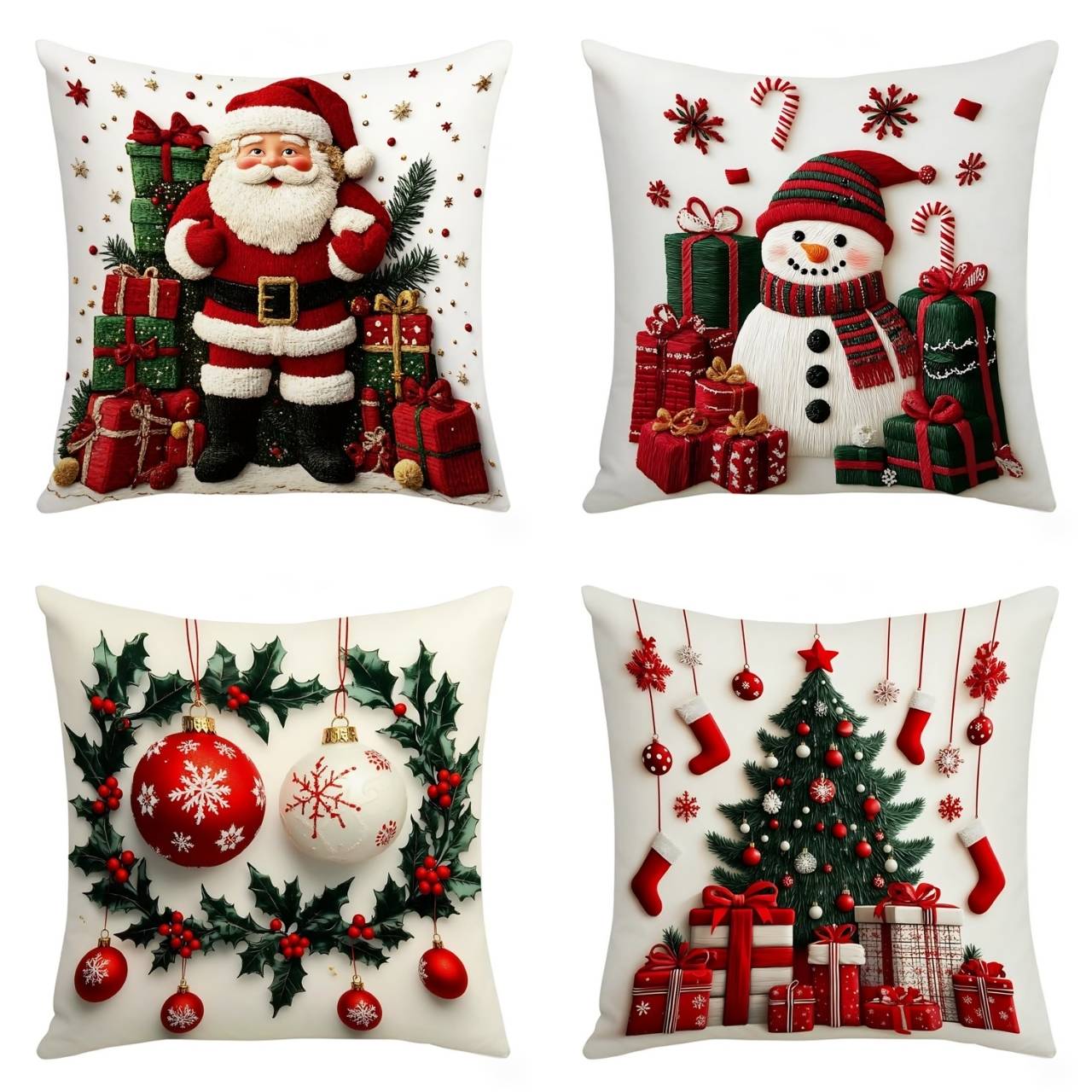 Christmas cushion covers (4 pieces), RedXmass - Image 8