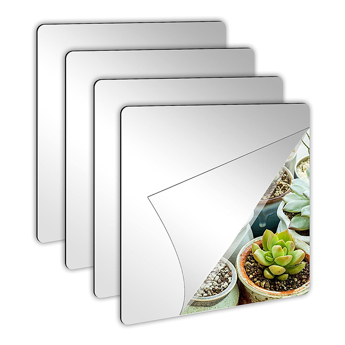 ReflectMirror, mirror effect wall stickers (4 pieces)