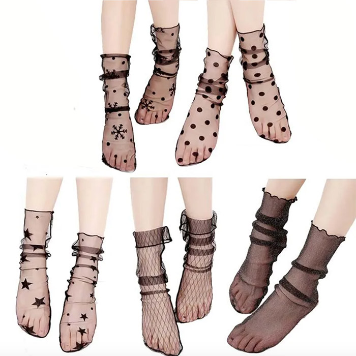 RetroMeshSocks, 5 pairs of warm fashion socks