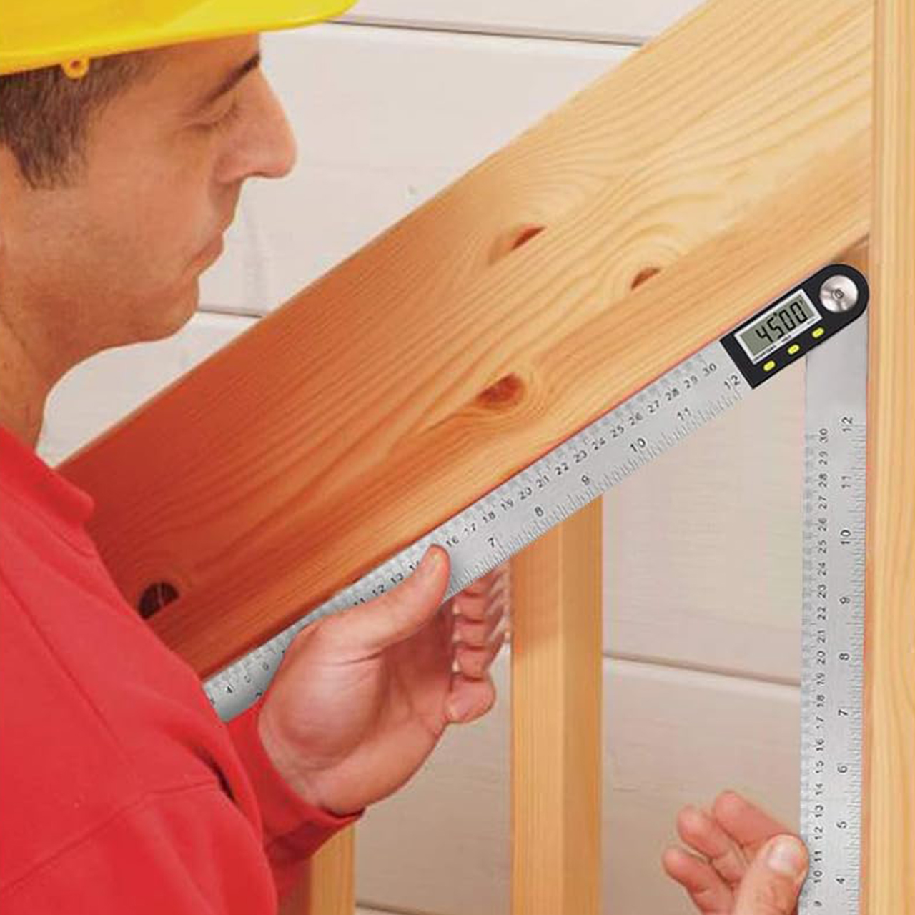 Digital angle ruler shows the size of the angle!