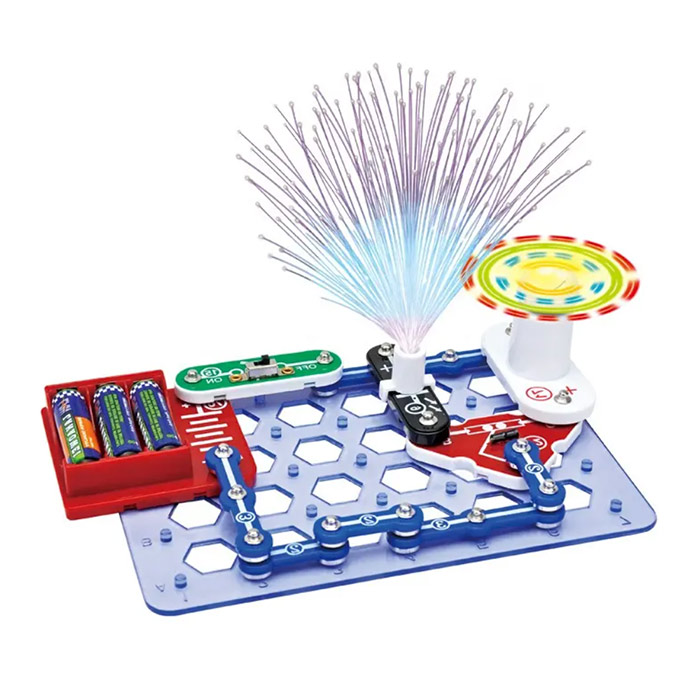 ScienceKit, a didactic toy where the child learns the basics of electricity (17-piece world)