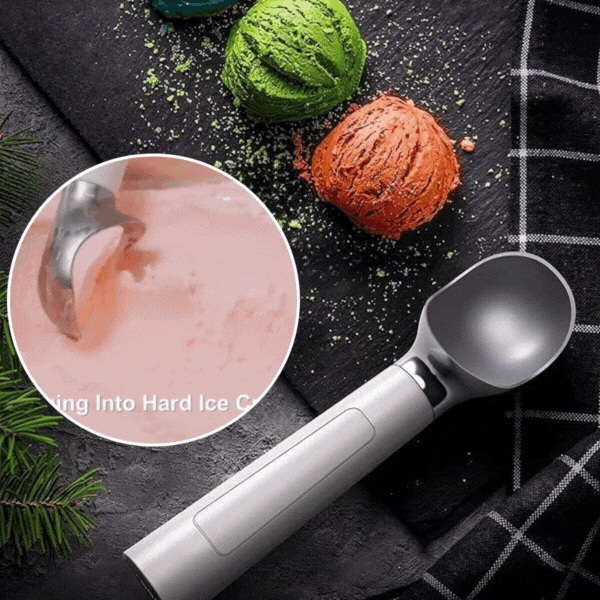 Scoop, electric and heated ice cream scoop