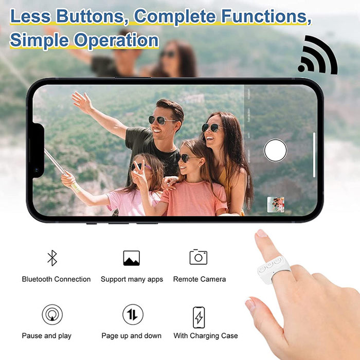 You can easily connect the remote control to your smart device via Bluetooth!
