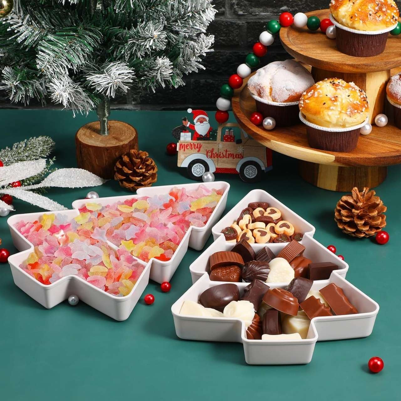 ServingTray, Christmas serving tray in the shape of a fir tree - Image 10