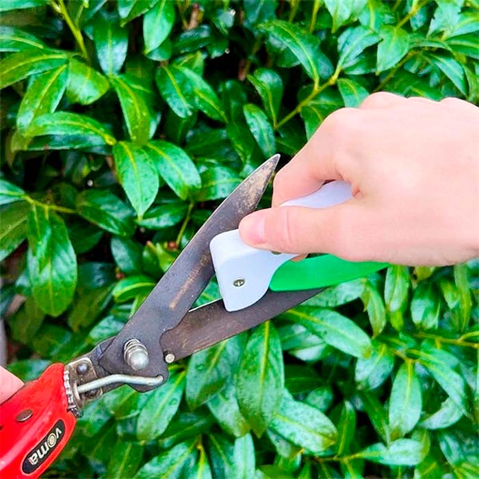 Knife sharpener or various tools such as a shovel, scythe hoe, etc.
