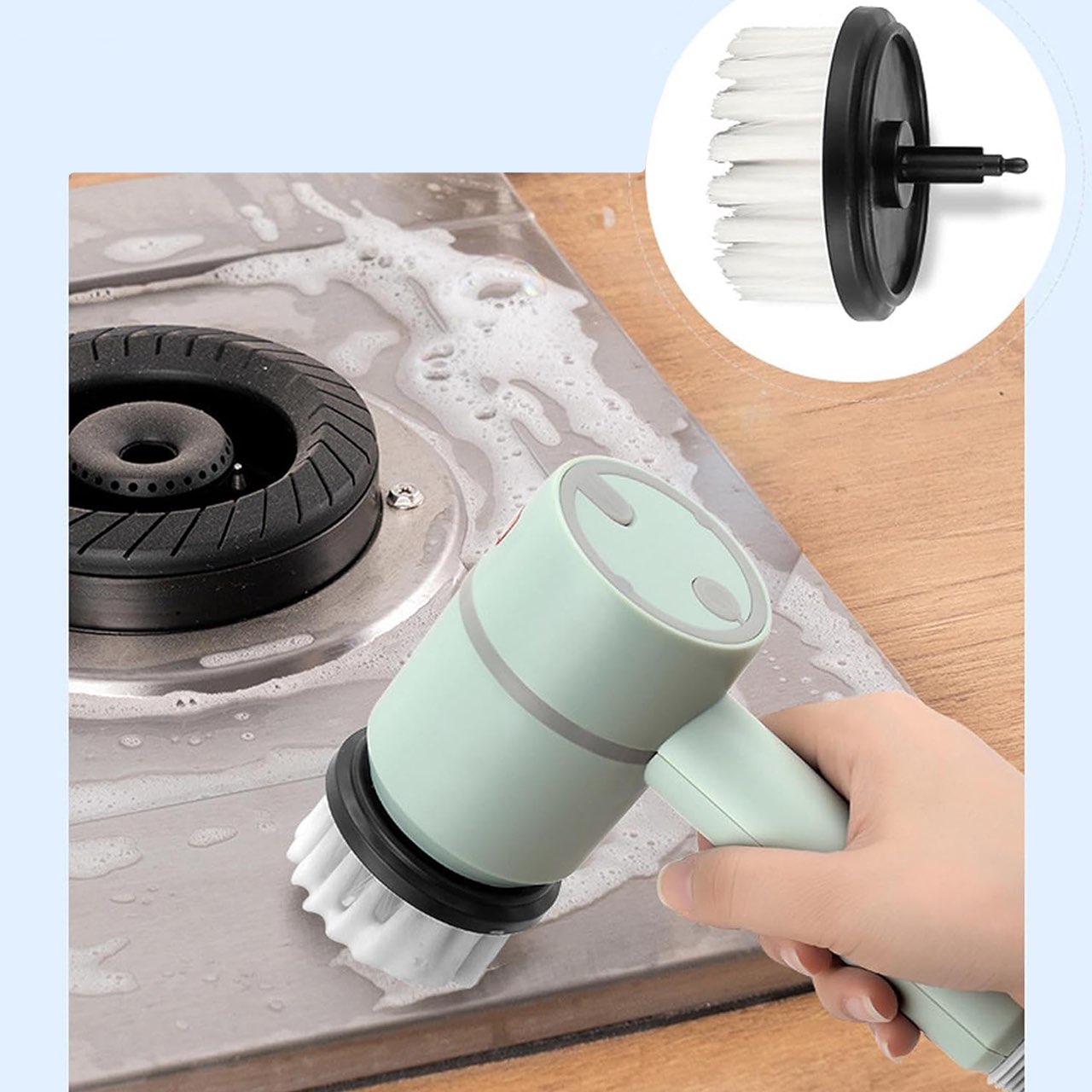 360° rotating cleaning head for perfect cleaning.