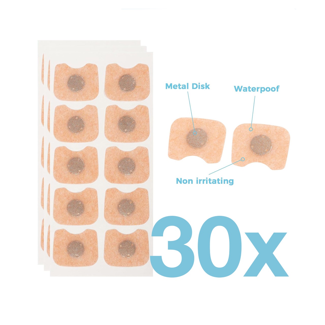 Strips, 30 pairs of additional nasal dilator stickers (60 pcs)