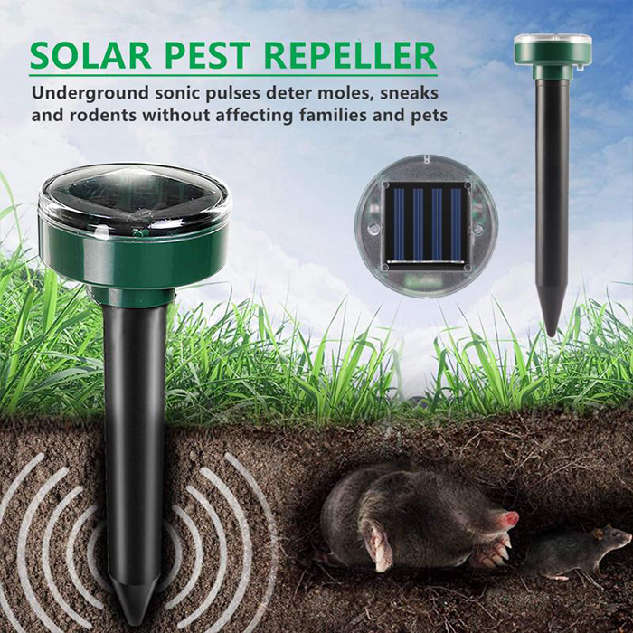 SunRepel, a non-toxic solar garden pest repellent