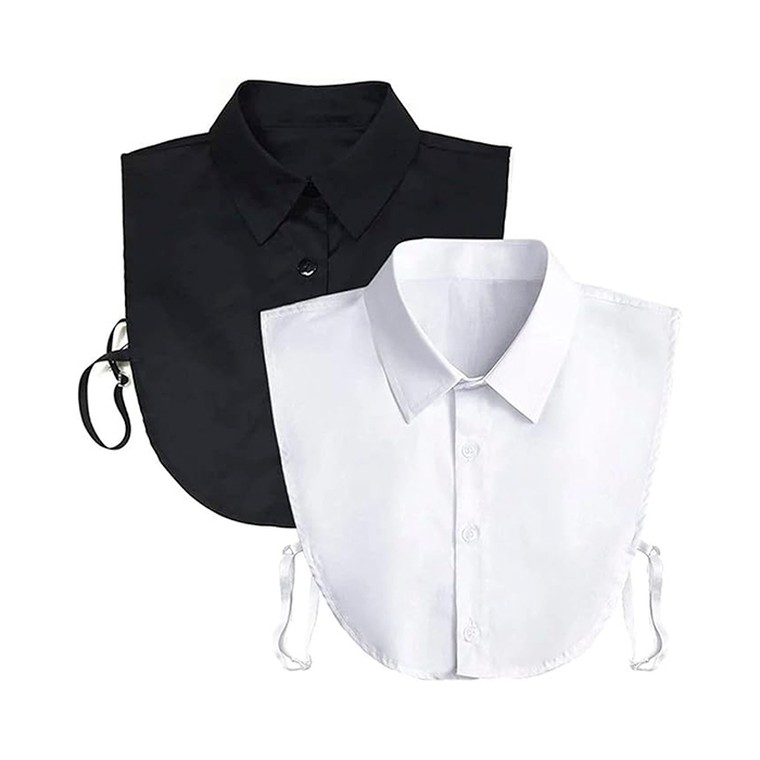 TopCollar, women's shirt collar (black and white)