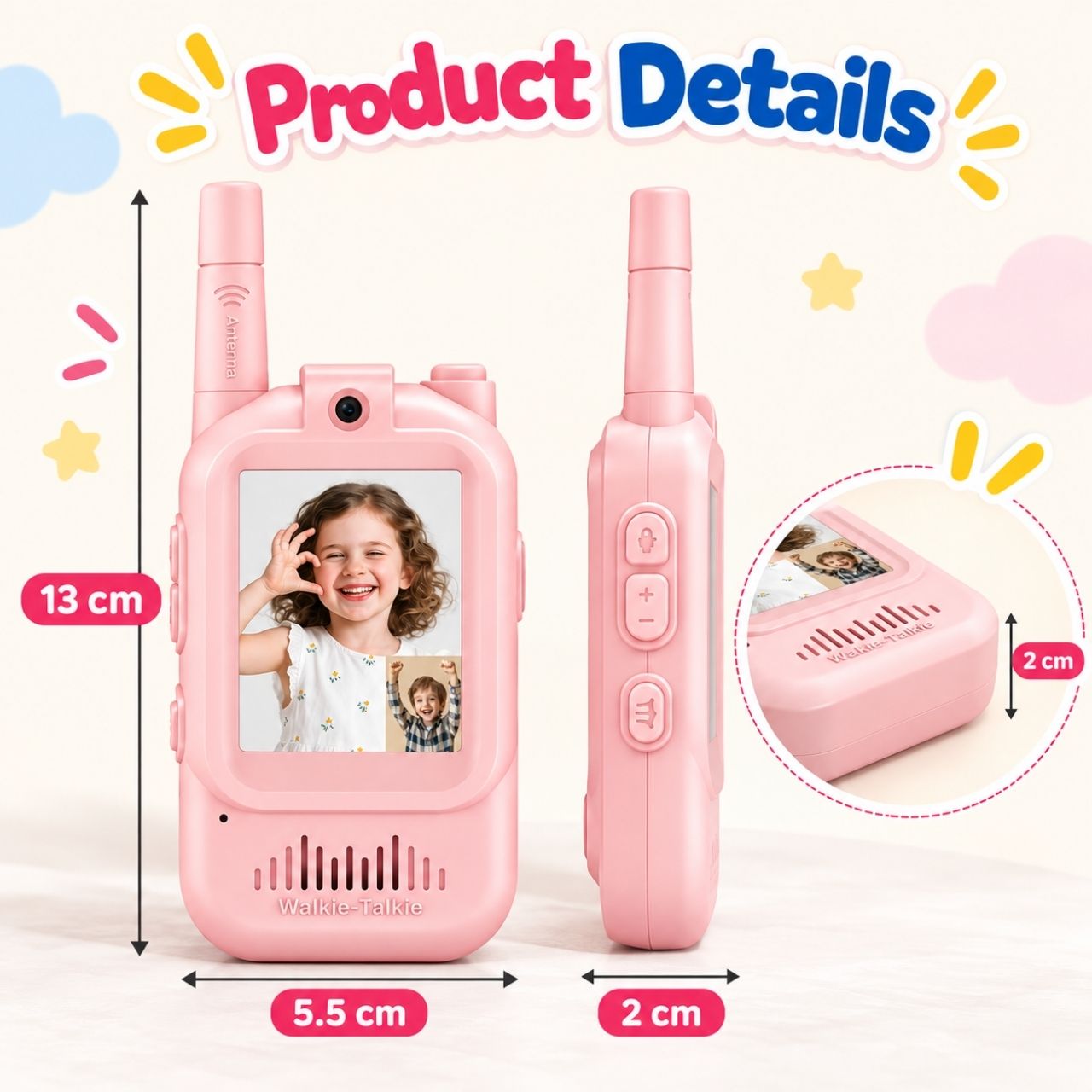 Children’s walkie-talkies with screens (2 pieces), VideoTalkie - Image 4
