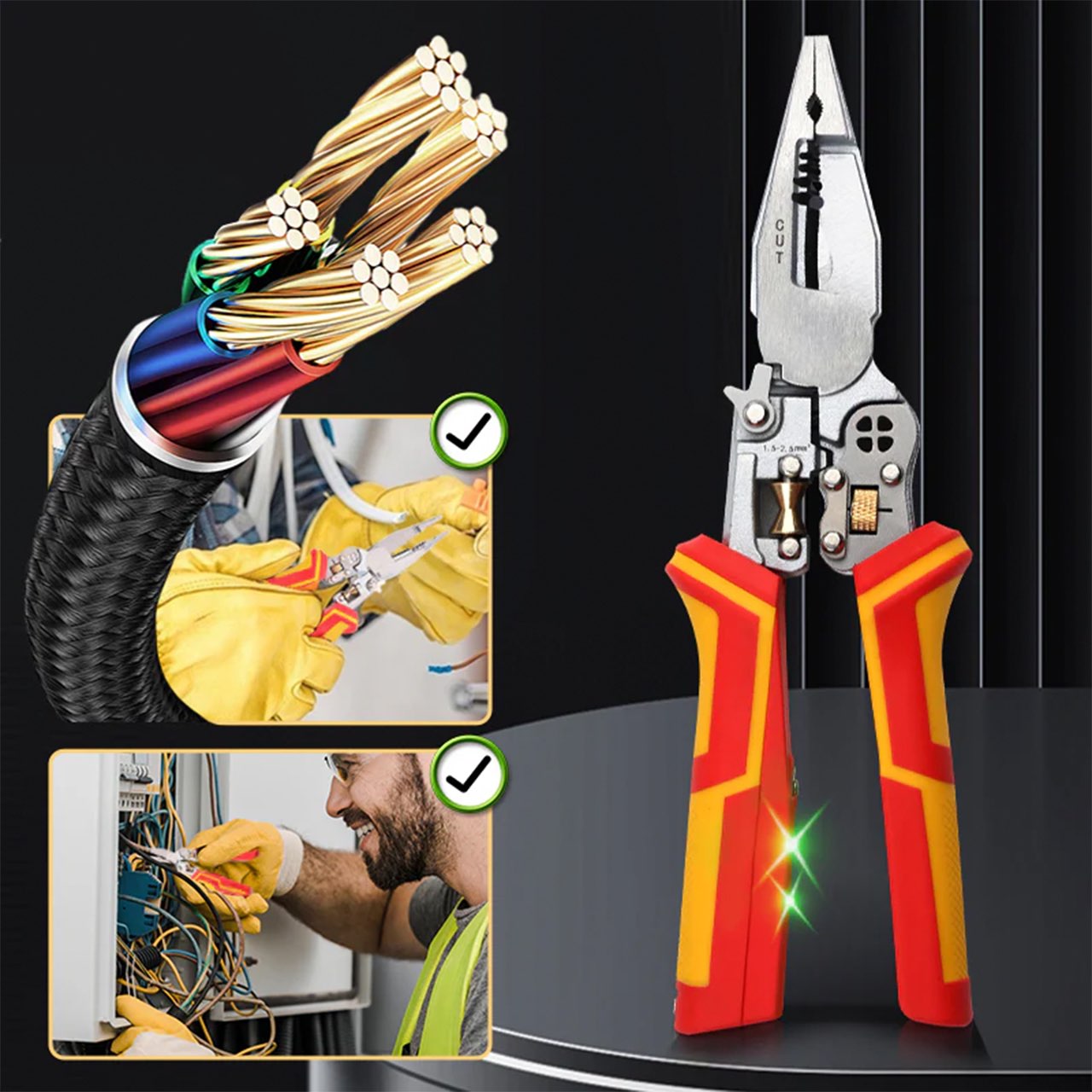 VoltagePliers, universal pliers for electrical work with voltage meter - Image 2