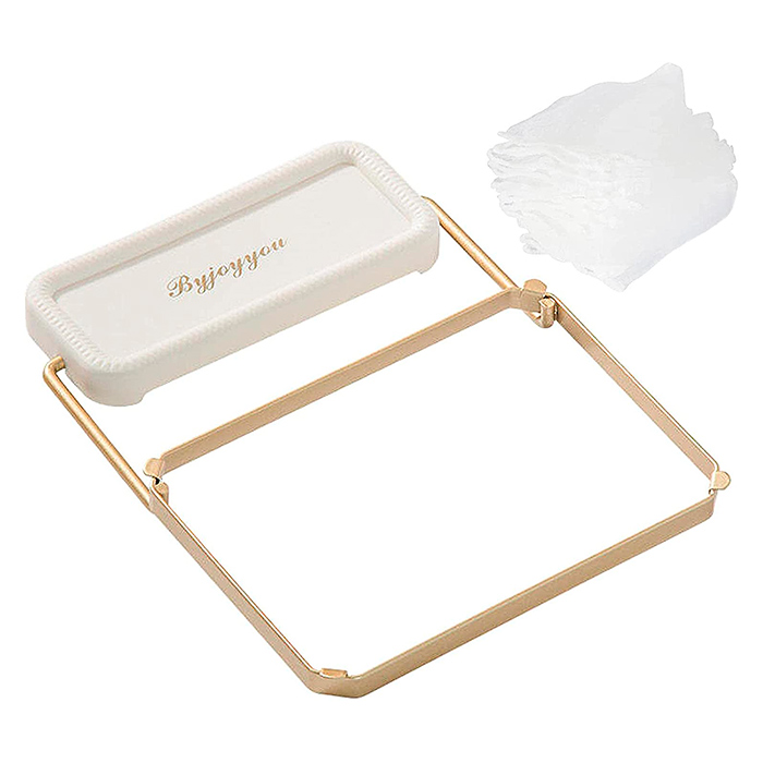 WasteStrainer, a holder with a mesh to be placed on the kitchen sink