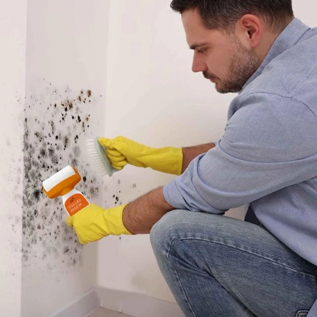 The paint roller is the ideal choice for quickly whitewashing damaged, dirty and worn walls.
