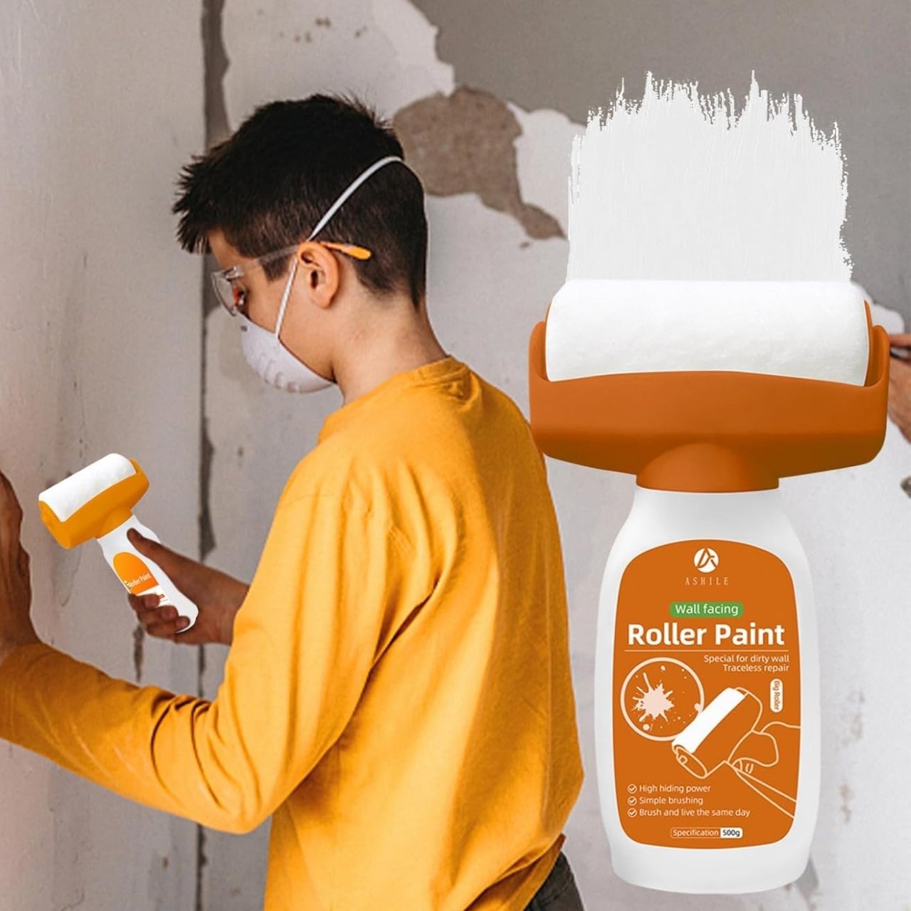 Thanks to the large amount of paint in the pack (500 g), you can cover a larger area without having to refill or interrupt the work in between.