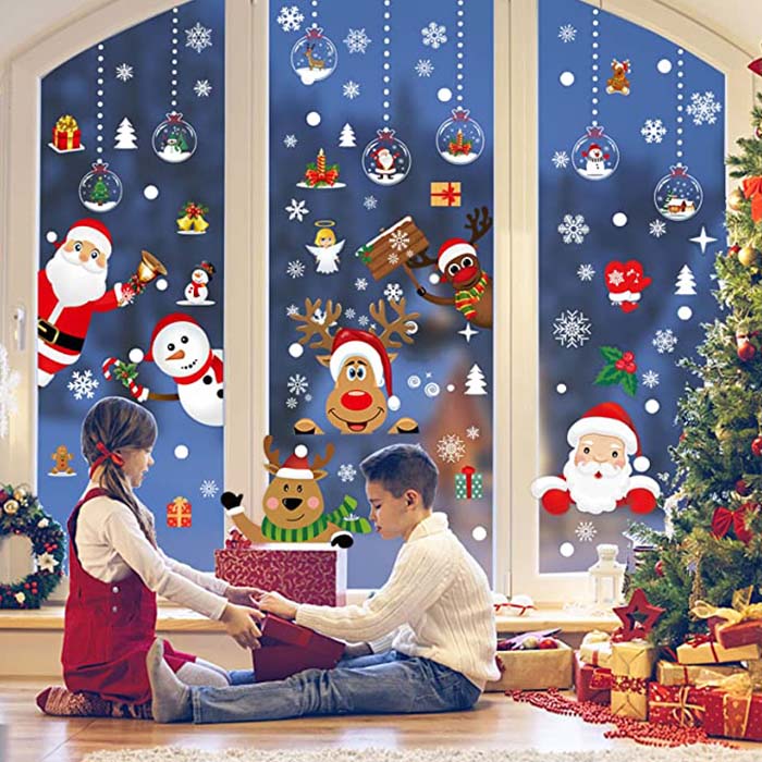 Unique Christmas decorations - decorate your windows, doors, mirrors, furniture or tiles!